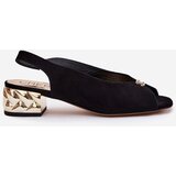 CheBello Suede Elegant Women's Sandals 4724 Black | ePonuda.com