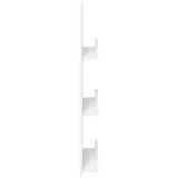  Regal za revije s polico Bela 51 x 11 x 102 cm Konstruiran les, (5000152798) | Shoptok.si