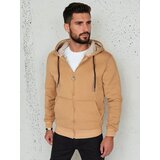DStreet Bluza męska rozpinana basic z kapturem kamelowa | Shoptok.si