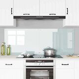 vidaXL Zaščita za kuhinjo Bela 80 x 60 x 0.8 cm kaljeno steklo | Shoptok.si