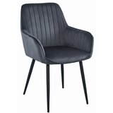 Brandless Stol SOLDEN - temno siv žamet / črne noge x 1, (22044507) | Shoptok.si