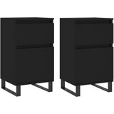  Komode 2 kom crne 40 x 35 x 70 cm od konstruiranog drva | shoptok.hr