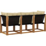 Vanjski srednji i kutni kauč s jastukom 3 Komad Prirodna - Prirodno i bež 2x corner +middle | shoptok.hr