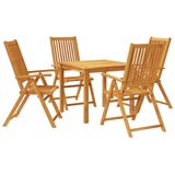  5-dijelni vrtni blagovaonski set 85x85x74 cm od masivnog bagremovog drva | shoptok.hr