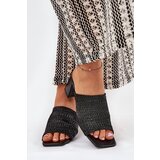 Boto Ladies Mules With Braiding On Heel Black Ciariloria | Shoptok.si