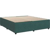 vidaXL Box spring postelja z vzmetnico temno zelena 200x200 cm žamet, (21309062) | Shoptok.si