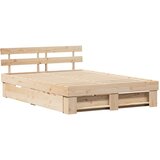  Krevetna konstrukcija Smeđa 160 x 200 cm Čvrsto borovo drvo | shoptok.hr