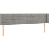 Maison Chic vzglavna omarica - nočna omarica - posteljna omarica z ušesi svetlo sivo 203x16x78/88 cm žamet, (21712464) Cene