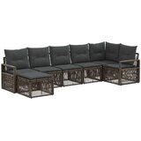 vidaXL Vrtna sedežna garnitura 7 pcs Siva poli ratan, (5000269659) | Shoptok.si