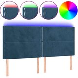  Uzglavlje tamnoplavo 200x5x118/128 cm od tkanine | shoptok.hr