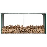  Vrtna ostava za drva od pocinčanog čelika 330x92x153 cm zelena | Eponuda.com