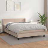 Maison Chic Box spring postelja - Vzmetna postelja z vzmetnico kapučino 140x200cm umetno usnje SL14088, (21882039) | Shoptok.si