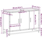  Kupaonski ormarić za Lavabo - Umivaonik boja hrasta 90x33x60 cm drveni | shoptok.hr