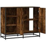 vidaXL Komoda dimljeni hrast 92x35x76 cm konstruirano drvo | shoptok.hr