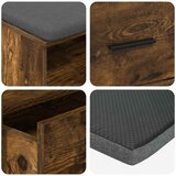  Klupa za hodnik s jastukom Dimljeni Hrast 100 x 38 x 46 cm | shoptok.hr