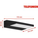 Lesnina XXXL Telefunken - LED Spoljašnje zidno svetlo LED/10W/230V IP44 crna | Eponuda.com