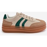 EVENTO Women's Platform Sneakers in Beige-Green Nesonice | shoptok.hr