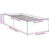 vidaXL Posteljni okvir siva sonoma 90x190 cm inženirski les | Shoptok.si