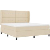  s opruga kutije s uzglavljem Krema 180 x 200 cm tkanina | shoptok.hr