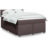  Krevet s oprugama i madracem tamnosmeđi 140 x 190 cm od tkanine | shoptok.hr