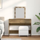 vidaXL Toaletni stol s ogledalom i LED-ima Uređeni hrast | shoptok.hr