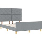 vidaXL Postelja Svetlo Siva 140x190 cm Tkanina, (22049598) | Shoptok.si