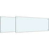  Kuhinjski zid 2 pcs Bijelo 100 x 40 cm Staklo otporno na udarce | shoptok.hr