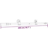  Drsna vrata s kompletom vodil 85x210 cm trdna borovina, (20999159) | Shoptok.si
