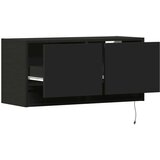 vidaXL Zidni TV ormarić s LED svjetlima crni 80x31x38 cm | shoptok.hr