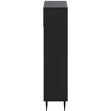  Ormar za cipele ZWOLLE 78 x 24 x 103 cm Konstruirano drvo Crna | shoptok.hr