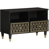  TV ormarić 70 x 33 x 46 cm od masivnog drva manga Crna | Shoptok.si