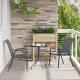 Bistro set za vrt 3 pcs Siva Čelik Cijene