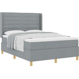  Postelja z vzmetnico Svetlo Siva 140x190 cm Tekstil, (22050470) | Shoptok.si