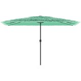 vidaXL Vrtni senčnik z jeklenim drogom zelen 388x388x248 cm | Shoptok.si