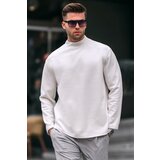 Madmext Ecru Turtleneck Oversize Men's Sweater 6114 Cene