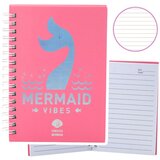  Holographic Mermaid Tail Pink Lined Notebook A6 80 Sheets | shoptok.hr