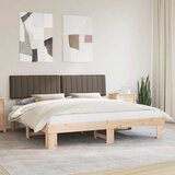  Krevetni okvir s tapiciranim uzglavljem Sivo-smeđa 200 x 200 cm | shoptok.hr