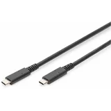 USB kabel USB 3.2 gen. 2 (USB 3.1 gen. 2), USB 3.2 gen. 2x2, USB 3.2 gen. 1 (USB 3.0) USB-C, USB-C vtič 0.8 m črna prilagodljiv, zaščiten, z U, (20519149)