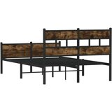 vidaXL Posteljni okvir brez vzmetnice hrast 120x200 cm inženirski les | Shoptok.si