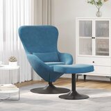 Jaja Stolica s Pufom with Footstool Plava Baršun | shoptok.hr