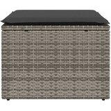  Vrtni tabure s jastukom sivi 55 x 55 x 37 cm od poliratana Siva | Shoptok.si