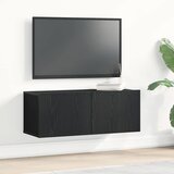 TV ormar 2 pcs Crni hrast 80 x 30 x 30 cm Konstruirano drvo | shoptok.hr