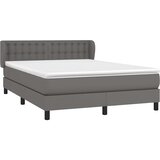  s oprugama i madracem sivi 140x190 cm od umjetne kože | shoptok.hr