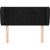  Uzglavlje s ušima crno 83x23x78/88 cm baršunasto | shoptok.hr