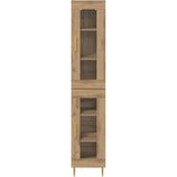  Highboard 2 pcs Umjetnički hrast Stakl | Eponuda.ba