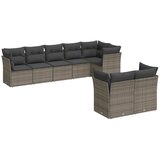  8-dijelni set vrtnih sofa od poliratana s jastucima sivi | shoptok.hr