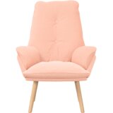 vidaXL Relaxacijska stolček Roza kodrasta volna | Shoptok.si