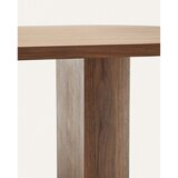 Kave Home Okrogla jedilna miza z mizno ploščo v orehovem dekorju 100x200 cm Nealy – | Shoptok.si