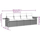 vidaXL 4-dijelni set vrtnih sofa od poliratana s jastucima sivi | shoptok.hr