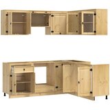  Cabinet s policom SKI 8 pcs Medeno Smeđa Čvrsto borovo drvo | shoptok.hr
